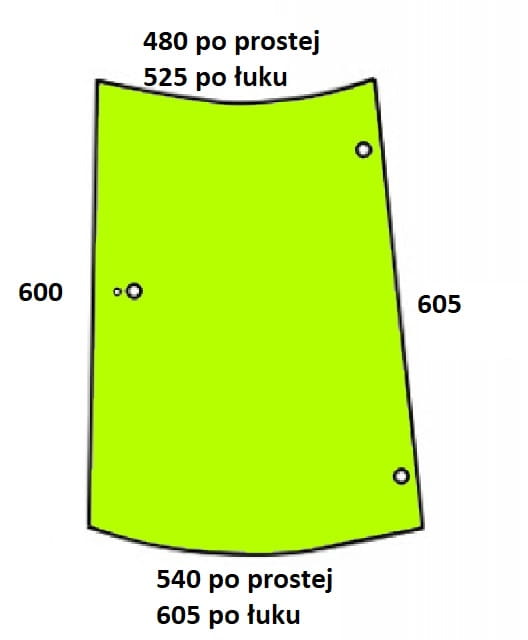 Szyba boczna lewa do ciągnika Fendt - 716810040421