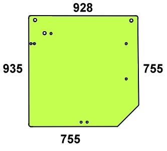 Szyba tylna do ciągnika Renault, Claas Ares, Atles, Arion - 7700048325, 7700048328