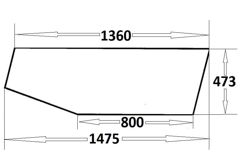 Szyba drzwi lewa, prawa do ciągnika Ursus (129)