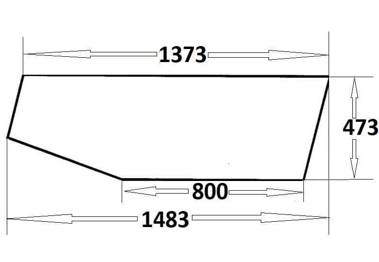 Szyba drzwi lewe, prawe do ciągnika Ursus (129a)