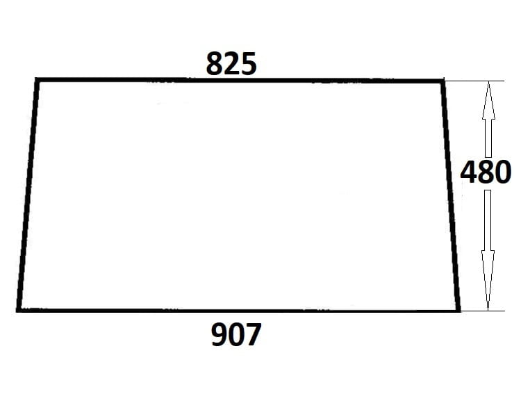 Szyba tylna do ciągnika Ursus (130a)