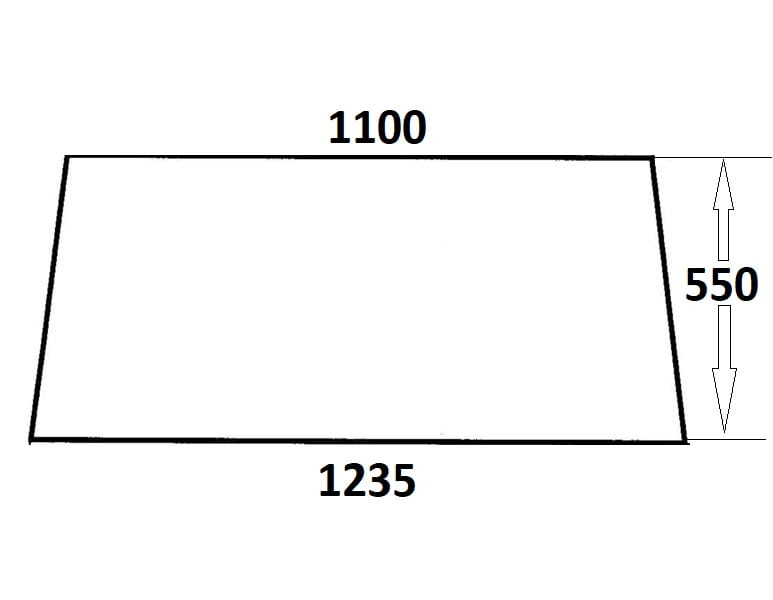 Szyba tylna do ciągnika Ursus (681)