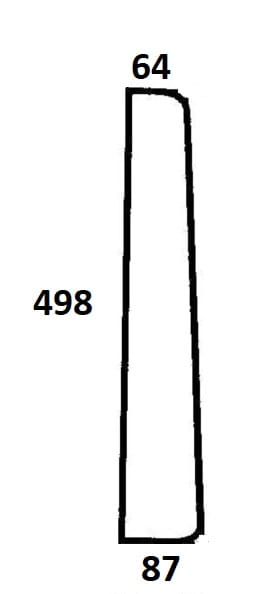 Szyba tylna narożna lewa, prawa do ciągnika Ursus  (005)