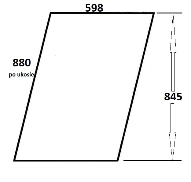 Szyba drzwi górna, prawe do ciągnika Ursus (102)