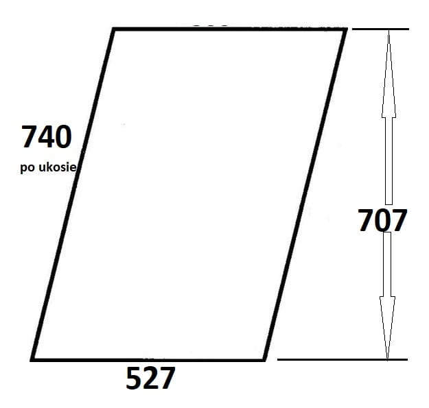 Szyba drzwi górna lewa, prawa do ciągnika Ursus (291)