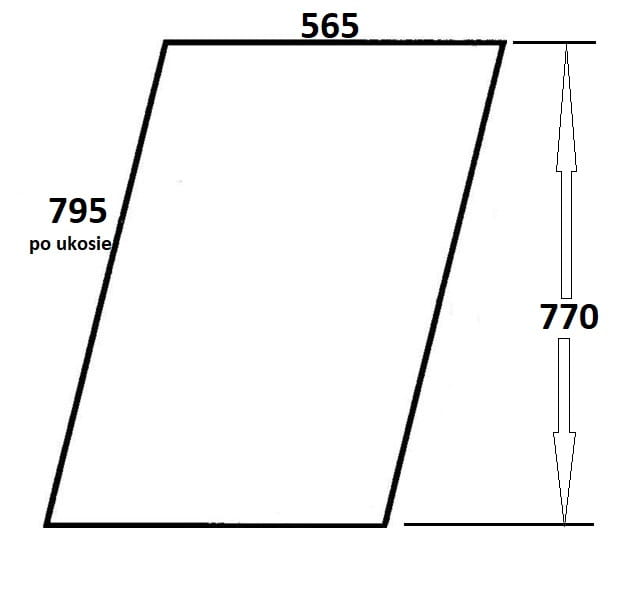 Szyba drzwi prawe stałe do ciągnika Ursus (032a)
