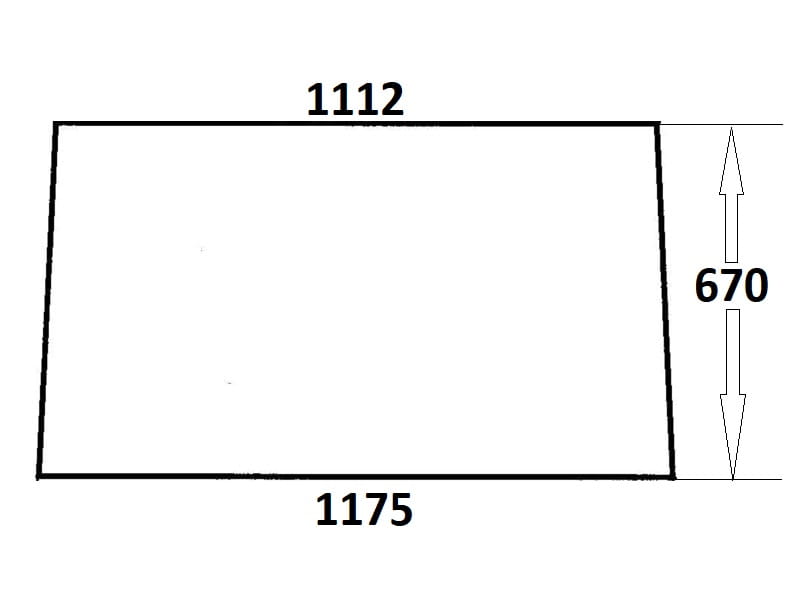 Szyba przednia do ciągnika Ursus (662)