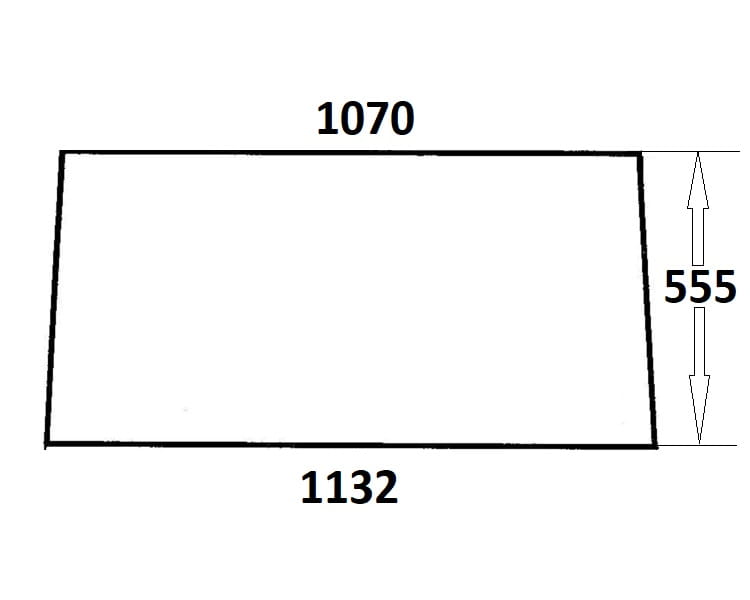 Szyba tylna do ciagnika Ursus (664)