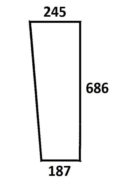 Szyba przednia dolna lewa, prawa do ciągnika Ursus (797)