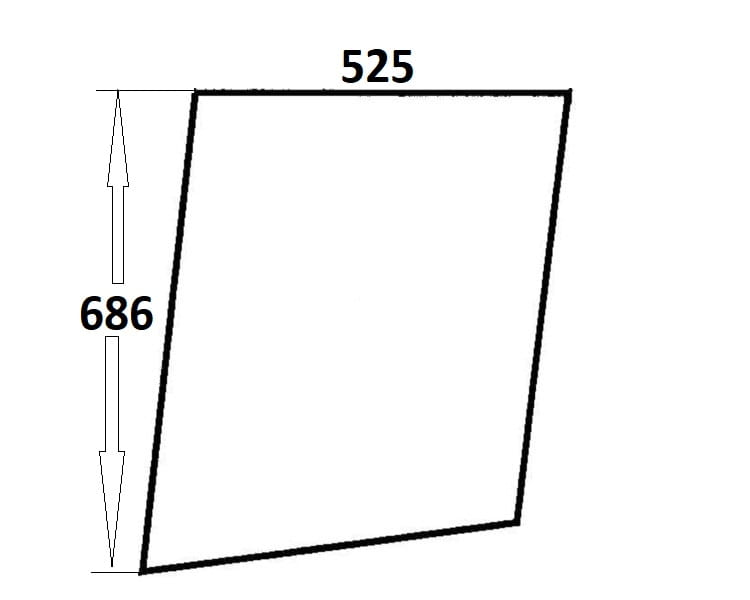 Szyba drzwi górna lewa, prawa do ciągnika Ursus (811)
