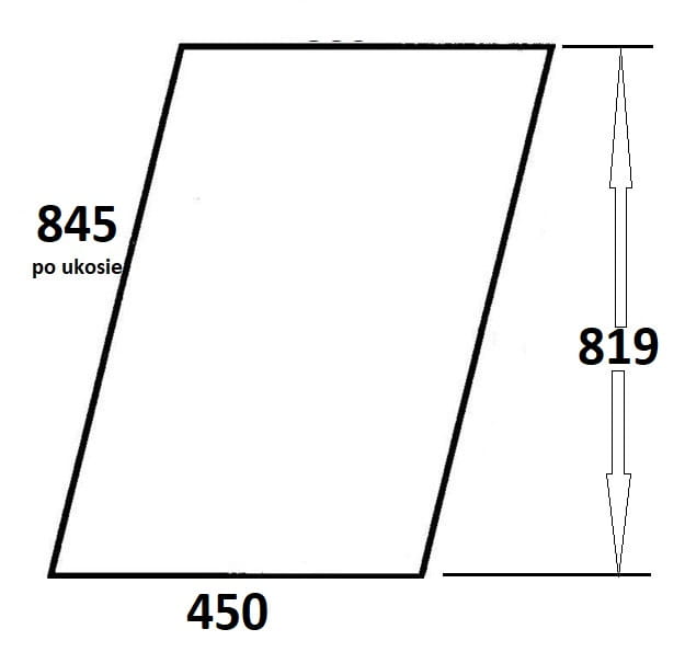 Szyba drzwi górna lewa, prawa do ciągnika Ursus (212)