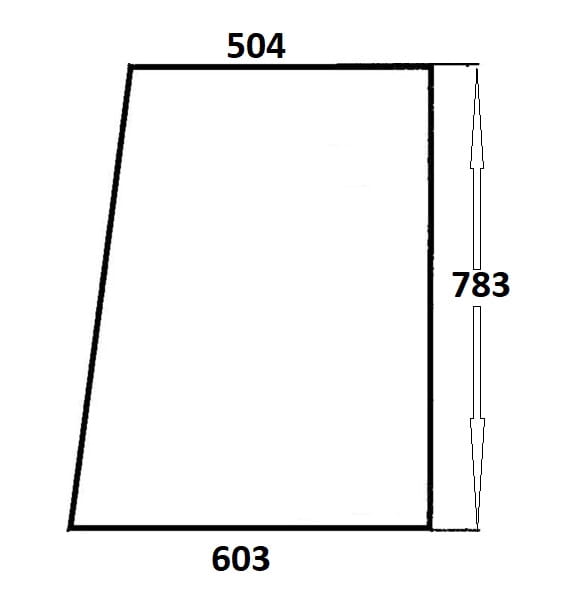 Szyba drzwi prawe do ciągnika Ursus C-330 kabina Ciechanów, T25 (295)