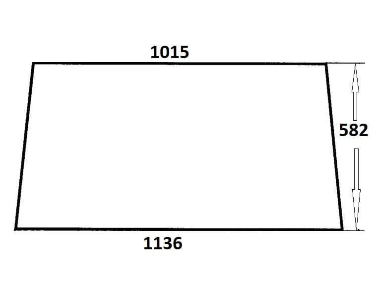 Szyba tylna do ciągnika Ursus C-330 kabina Ciechanów, T25 (293)