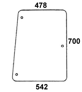 Szyba boczna lewa, prawa do ciagnika Deutz-Fahr 04350515