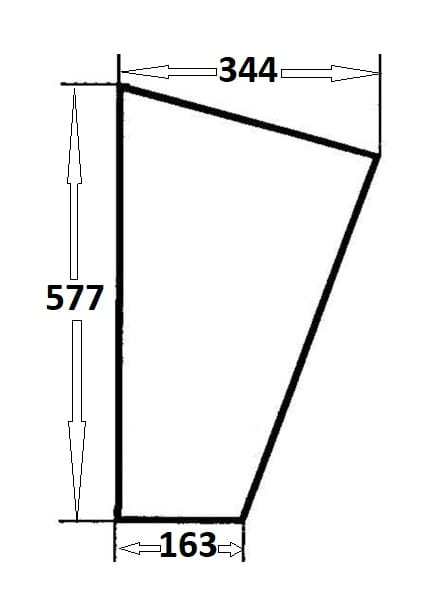 Szyba drzwi dolna lewa, prawa do ciągnika Ursus (688)