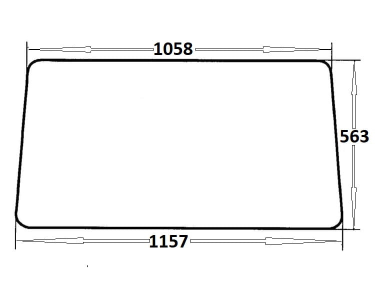 Szyba tylna do ciągnika Ursus (178a)