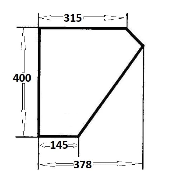 Szyba drzwi dolna lewa, prawa do ciągnika Ursus (379)