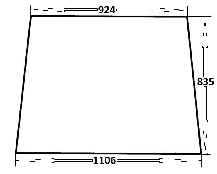 Szyba tylna do ciągnika Ursus (137a)