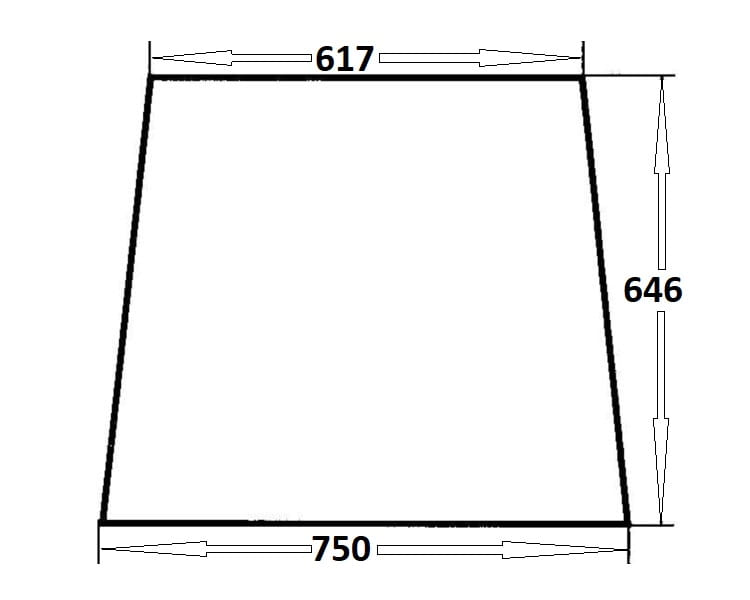 Szyba boczna lewa, prawa do ciągnika Ursus (784a)