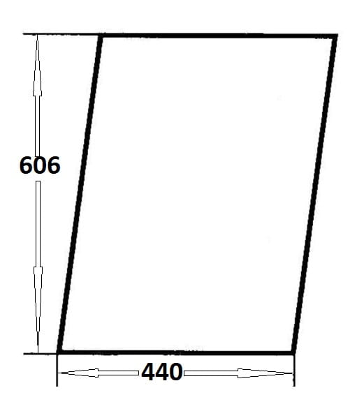 Szyba drzwi górna lewa, prawa do ciągnika Ursus (786)