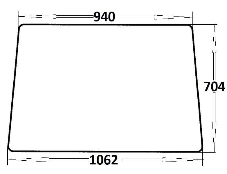 szyba przednia do ciągnika Massey Ferguson (873)