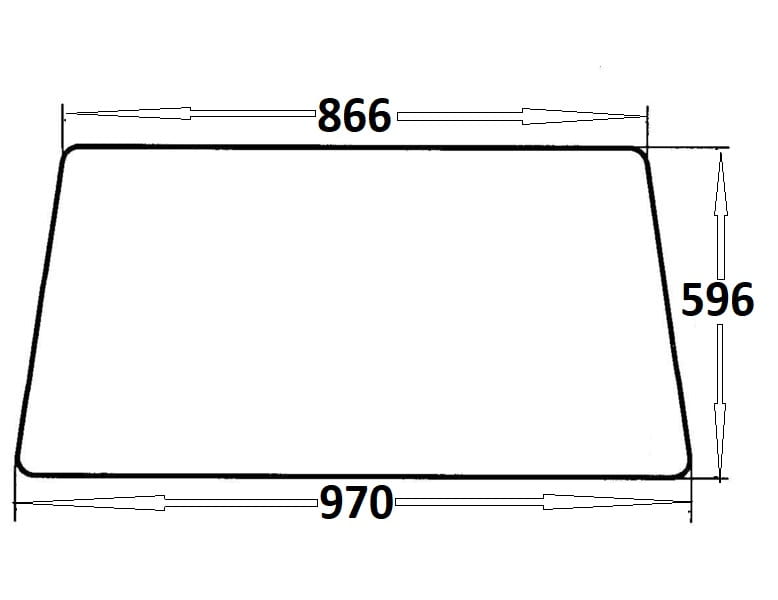 Szyba tylna do ciągnika Massey Ferguson 1699452M2 (879)