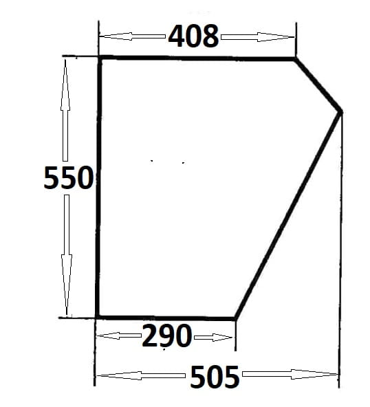 Szyba drzwi dolna lewa, prawa do ciągnika Massey Ferguson (392)