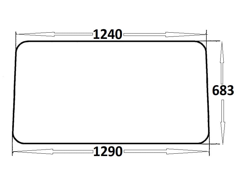 Szyba przednia do ciągnika Massey Ferguson (241)