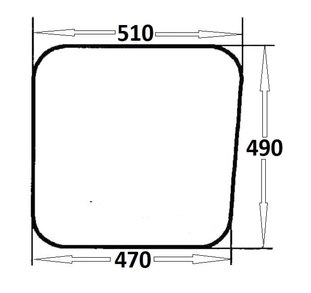 Szyba drzwi dolna lewa, prawa do ciągnika Massey Ferguson (245)