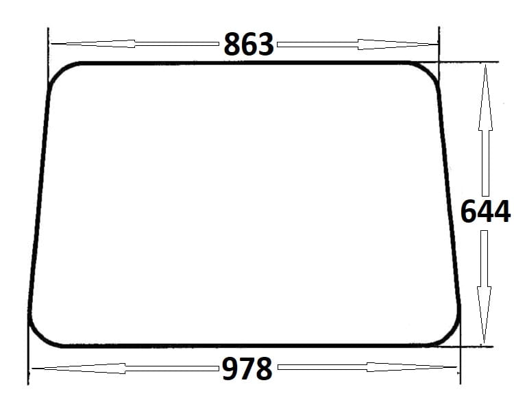Szyba boczna lewa, prawa do ciągnika Massey Ferguson (242)