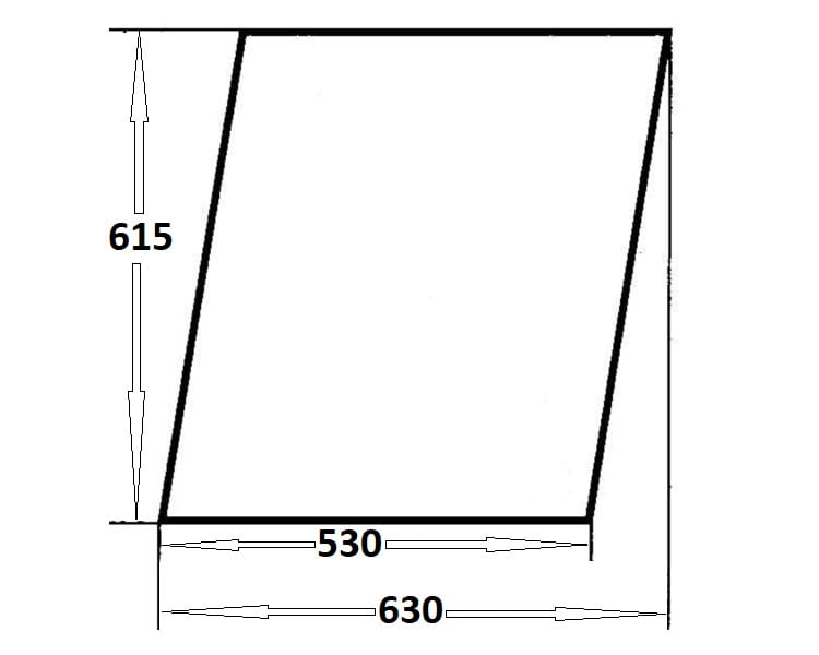 Szyba drzwi górna lewa, prawa do ciągnika Massey Ferguson (174)