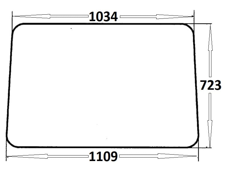 Szyba przednia do ciągnika Massey Ferguson (114)