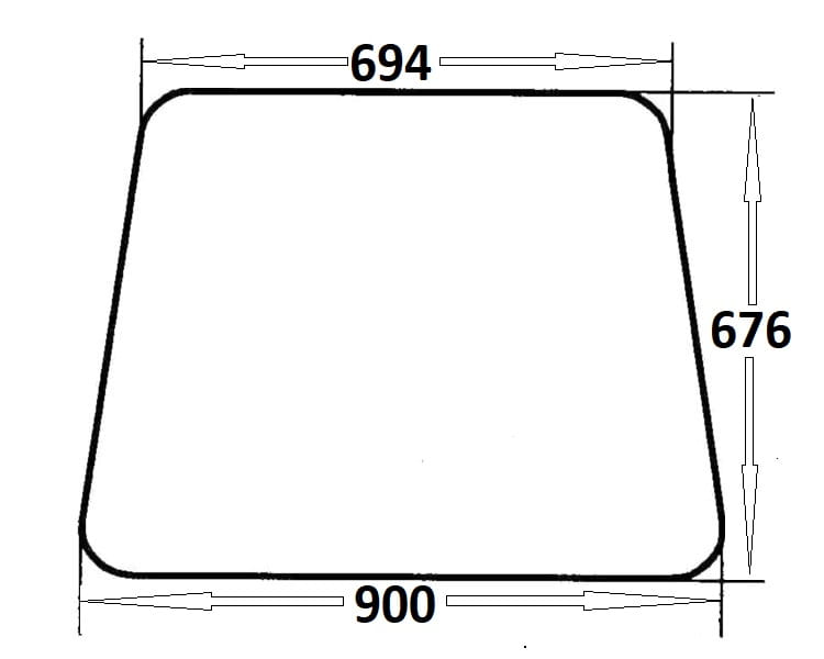 Szyba boczna lewa, prawa do ciągnika Massey Ferguson (112)