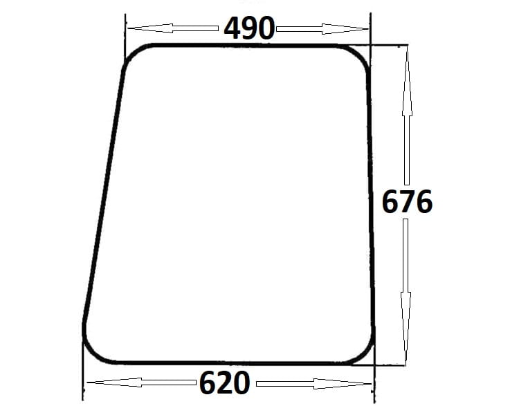 Szyba boczna lewa, prawa do ciągnika Massey Ferguson (112a)