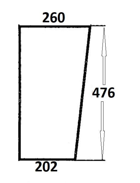 Szyba przednia dolna lewa do ciągnika Massey Ferguson (036)