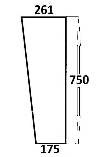 Szyba przednia dolna prawa do ciągnika Massey Ferguson (037)