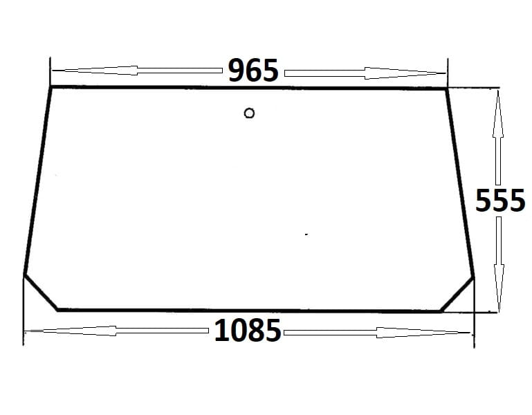 Szyba tylna do ciągnika Massey Ferguson (120)
