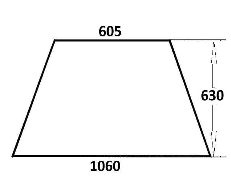 Szyba boczna lewa, prawa do ciągnika Ursus, Zetor 80368054 (025)