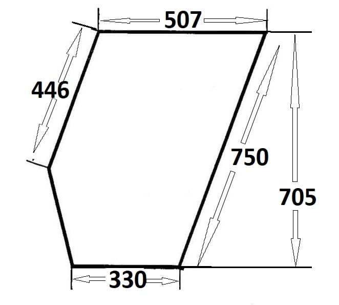 Szyba drzwi dolna lewa, prawa do ciągnika Ursus (027a)
