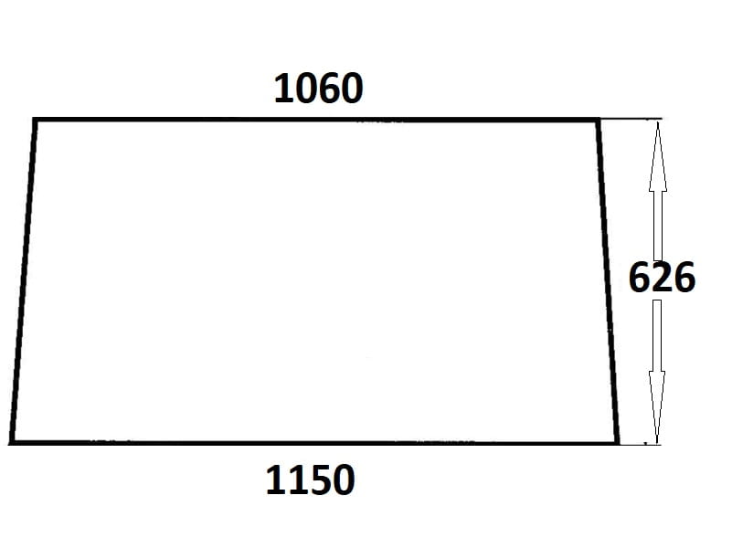 Szyba tylna do ciągnika Ursus, Zetor  80368067 (026)