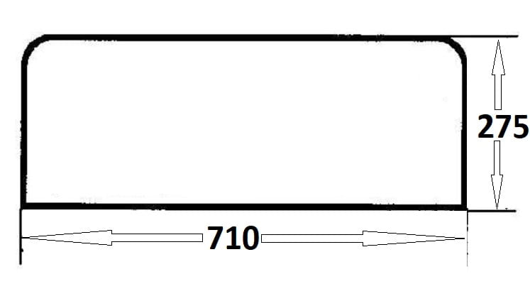 Szyba tylna dolna do ciągnika Ursus, Zetor 80368141 (024)
