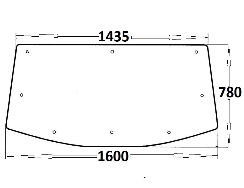 Szyba tylna do ciągnika Ursus (825)