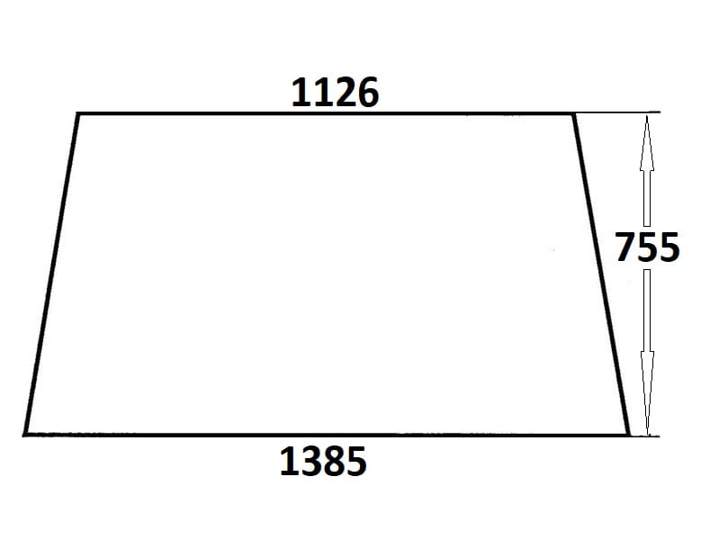 Szyba przednia do ciągnika Ursus (484)