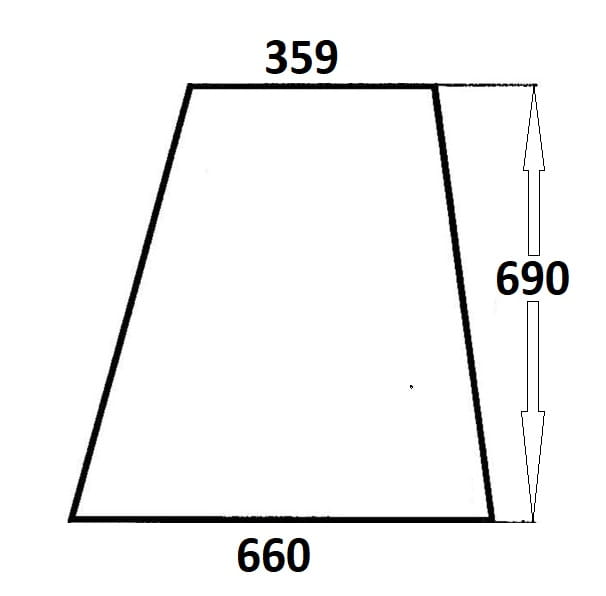 Szyba drzwi górna lewa, prawa do ciągnika Ursus (488)