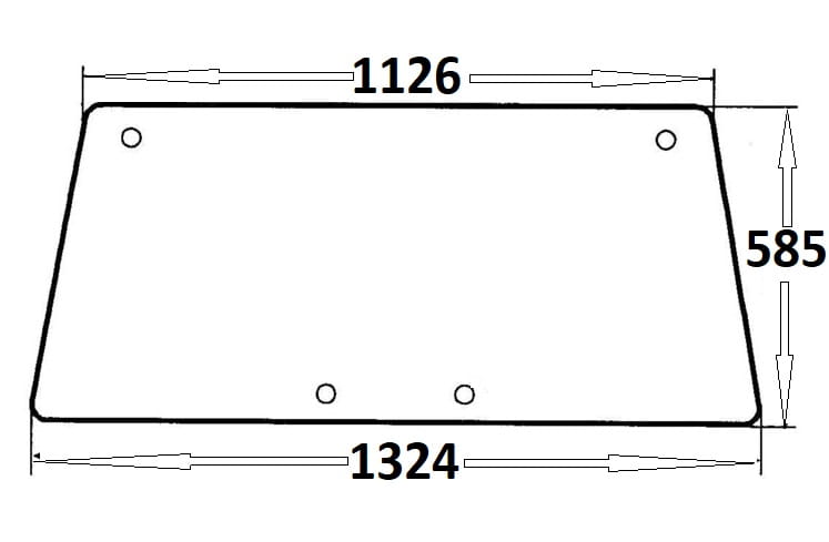 Szyba tylna do ciągnika Ursus (486)