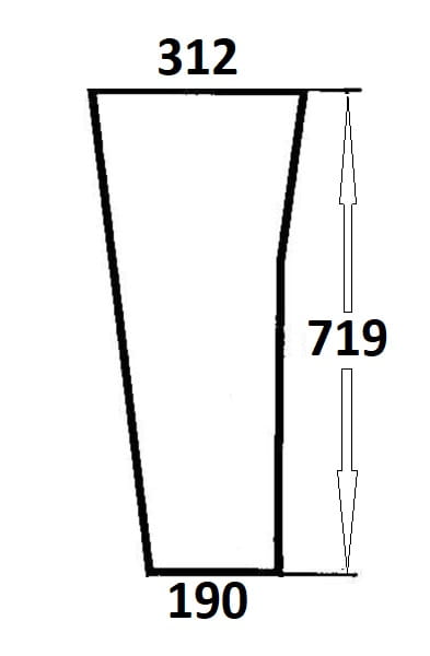 Szyba przednia dolna lewa, prawa do ciągnika Ursus (729)