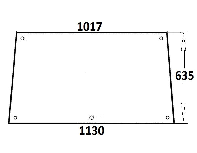 Szyba przednia do ciągnika Ursus (081)