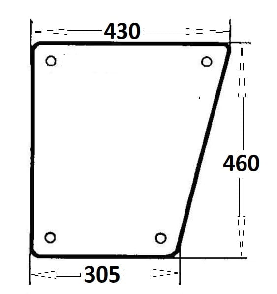 Szyba drzwi dolna lewa prawa do ciągnika Ursus (079)