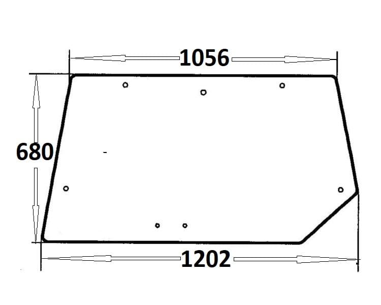 Szyba tylna do ciągnika Ursus (739)
