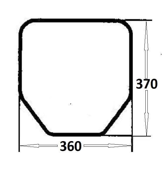 Szyba tylna dolna do ciągnika Ursus (740)